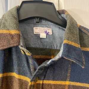 Wallace & Barnes heavyweight flannel shirt plaid Men’s Size Large